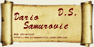 Dario Samurović vizit kartica